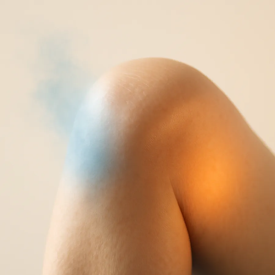 Ginocchio con la sensazione di fresco da un lato e di calore dall’altro dopo Arthrovia